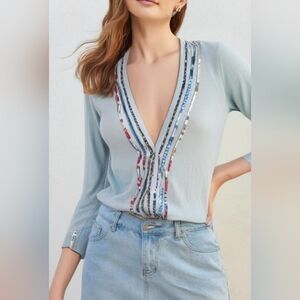 Anthropologie Sparrow Light Blue Cardigan Sweater